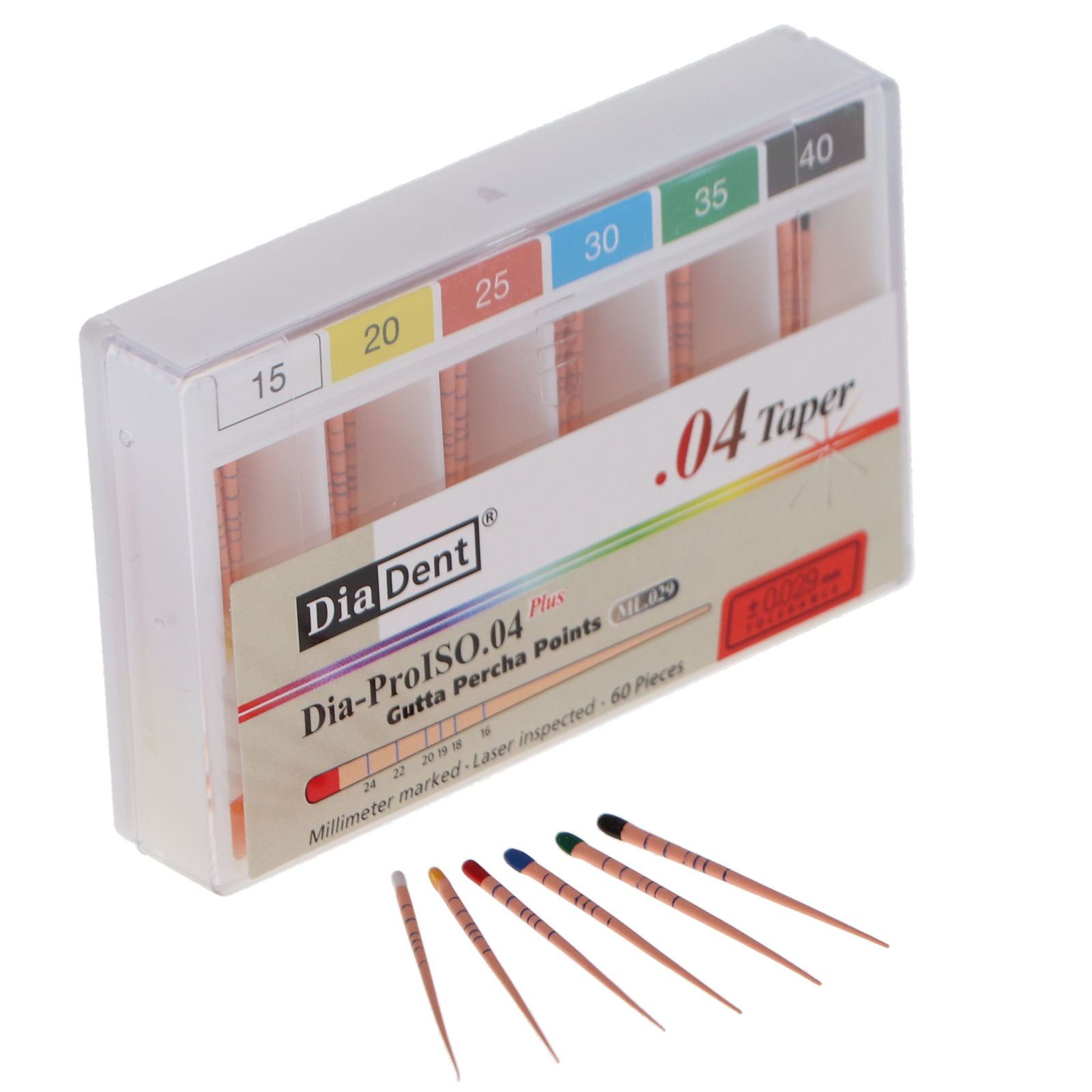 Dia Pro ISO GT Taper Gutta Percha Points MI 029 60 Box 0 04 Taper Dia Pro ISO GT Taper Gutta Percha Points MI 029 60 Box 0 04 Taper