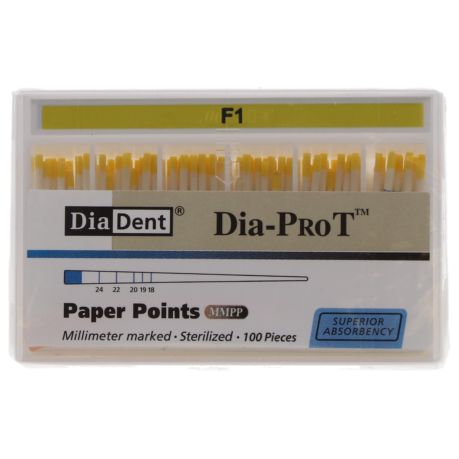 Dia-Pro T Paper Points 100/bx - PP Dia-ProT Assorted (F1/F2/F3)