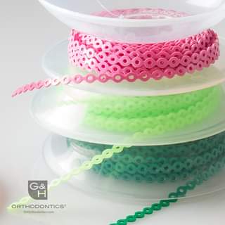 G&H USA - Dyna-Link Braces Elastomeric Power Chains Long 15ft Spool - Turquoise - G&H Orthodontics