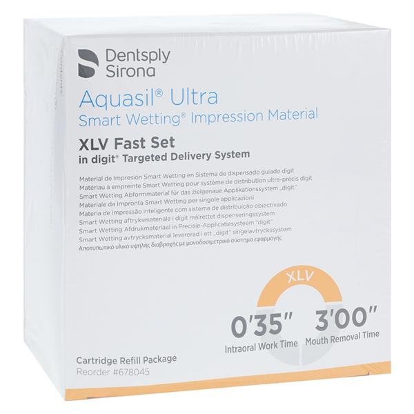 Aquasil Ultra digit Smart Wetting Impression Material 50/Pkg - XLV - Orange, 
Extra Light Viscosity (XLV), Fast set, Small Cartridge Refill