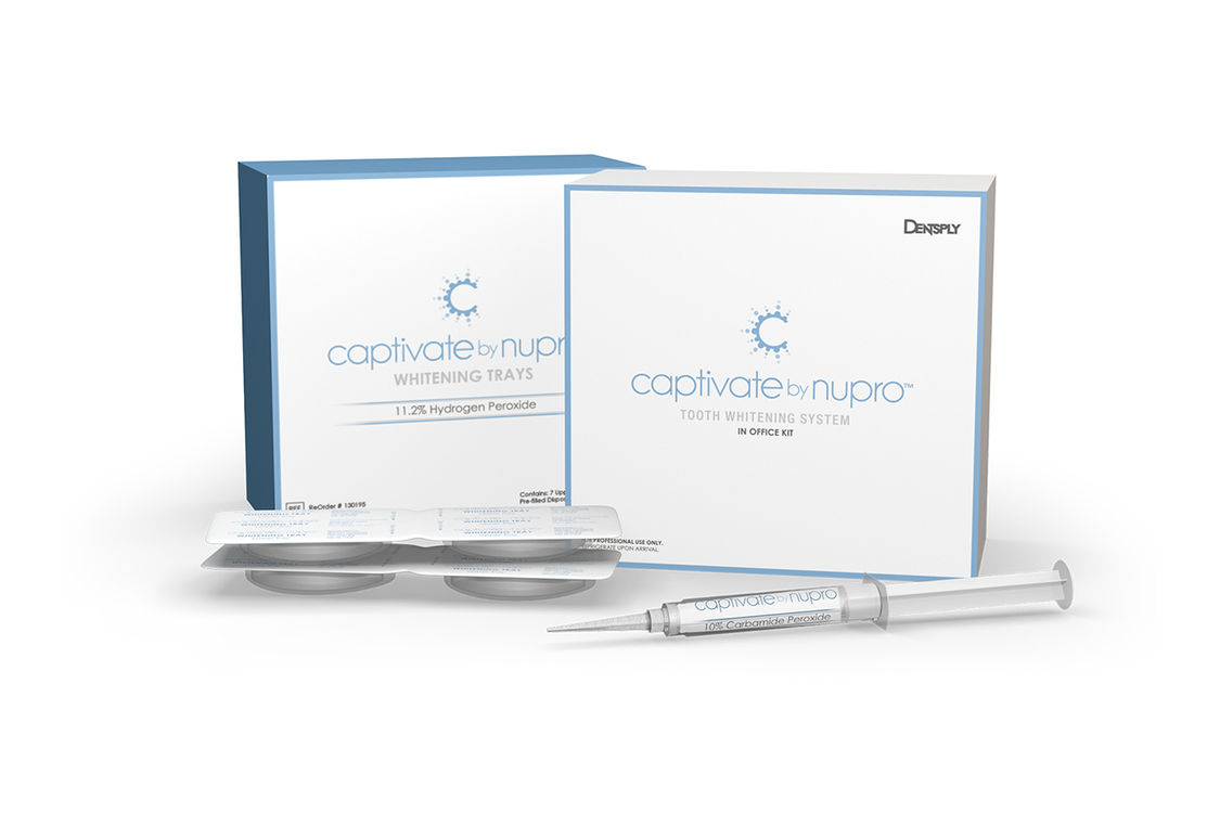Captivate by NUPRO™ Tooth Whitening System, 10% Carbamide Peroxide, 
Take Home Kit