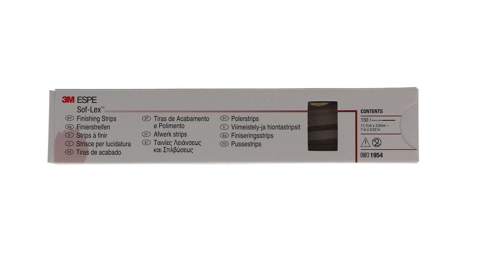 Sof-Lex Finishing and Polishing Strips, Wide, 0.156", Coarse, Medium, 150/Pk, 1954