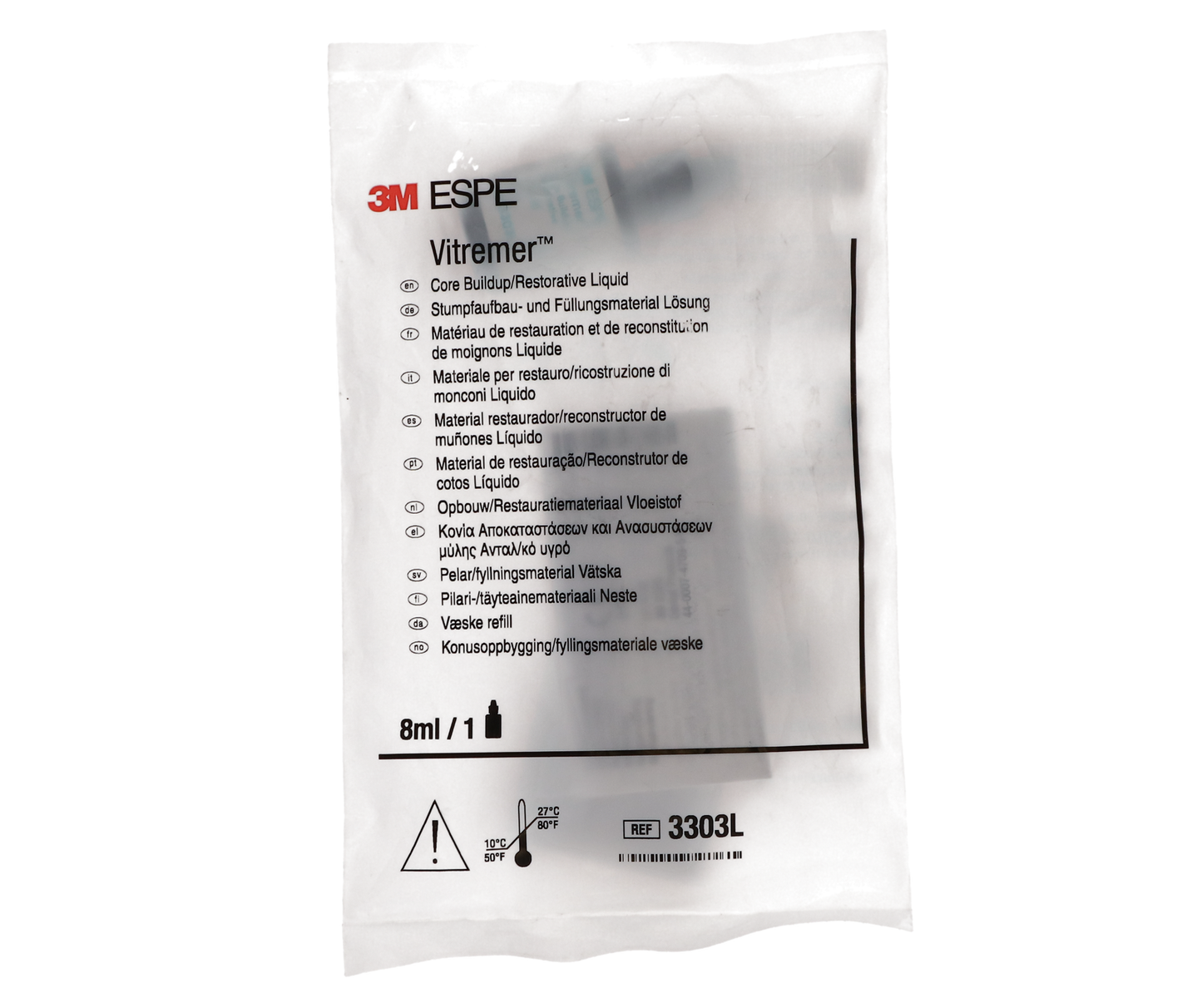 Vitremer Core Buildup Restorative, Light-Cure, Liquid Refill, 8 ml, 1/Pk