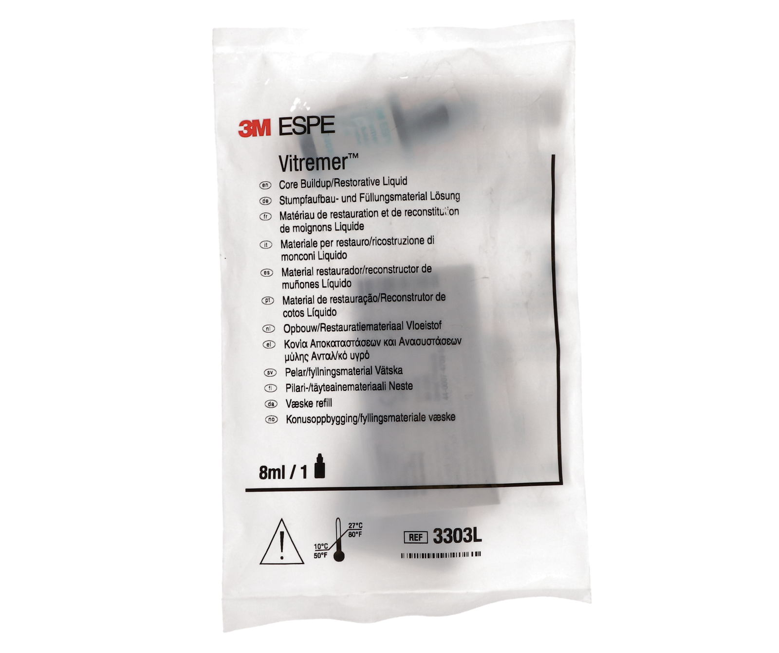 Vitremer Core Buildup Restorative, Light-Cure, Liquid Refill, 8 ml, 1/Pk