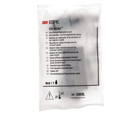 Vitremer Core Buildup Restorative, Light-Cure, Liquid Refill, 8 ml, 1/Pk