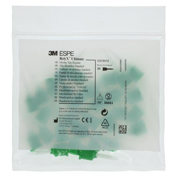 RelyX Ultimate Adhesive Resin Cement Mixing Tips, Wide and Intra Oral, Green, 10/Pk