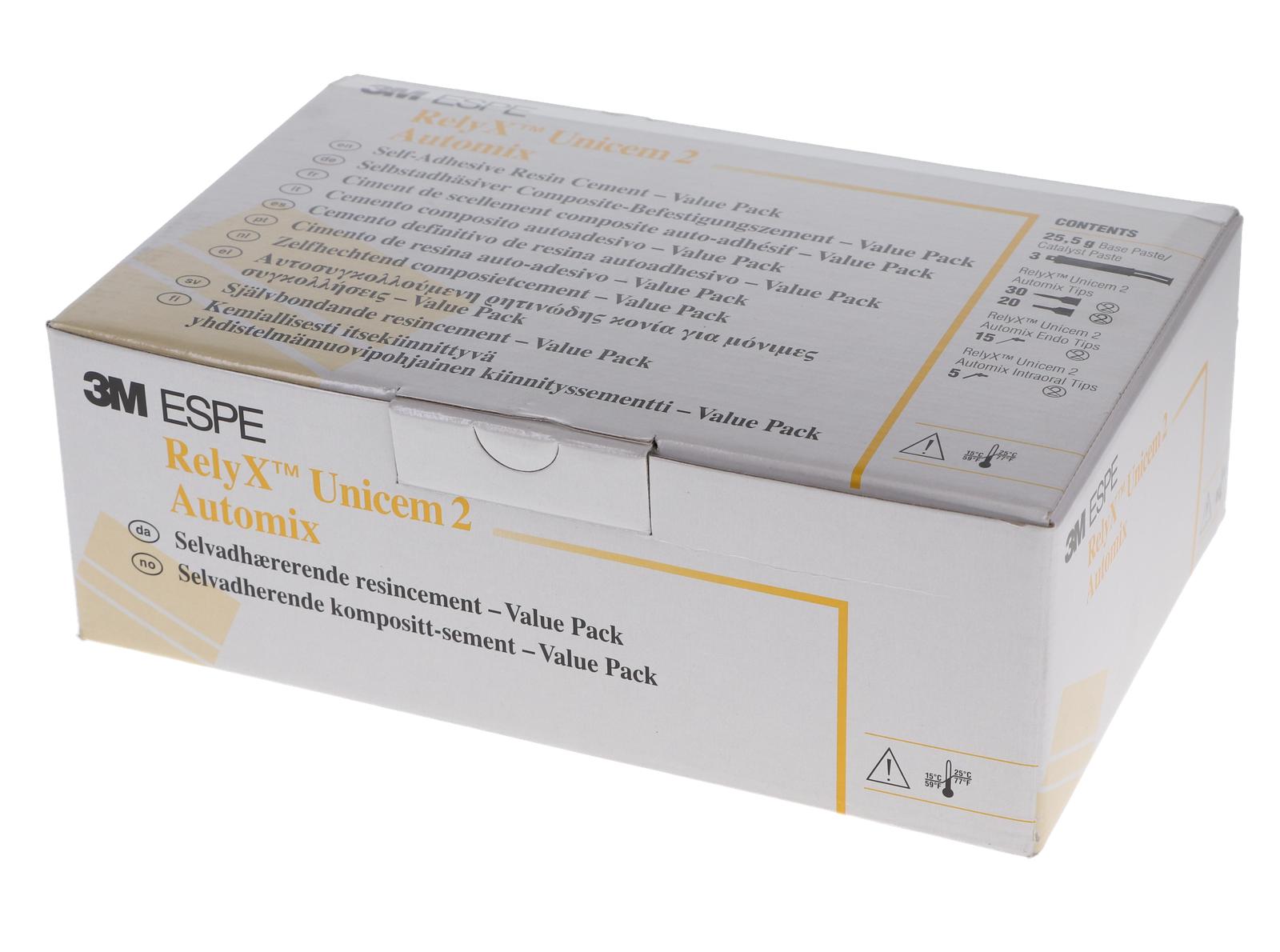 RelyX Unicem 2 Self-Adhesive Resin Cement, Automix Syringe Value Pack, Translucent, 3/Pk