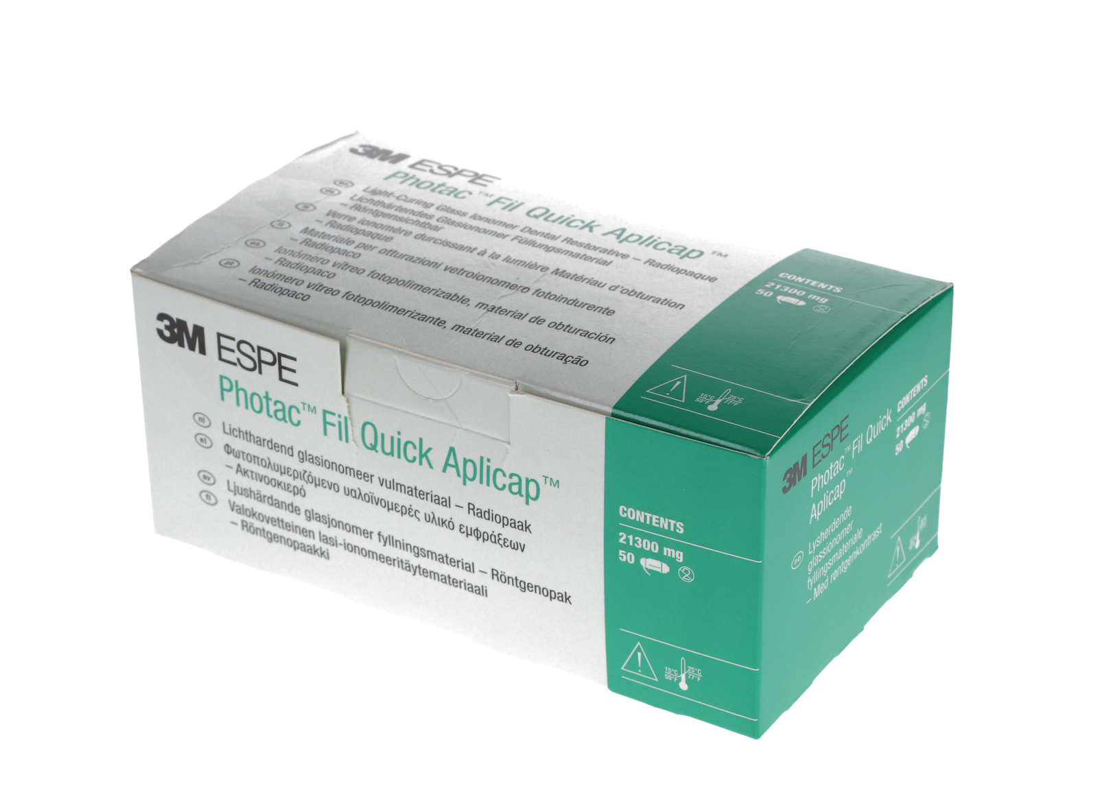 Photac-Fil Quick Aplicap Glass Ionomer Restorative, Light-Cure, Capsule Refill, Assorted, 50/Pk