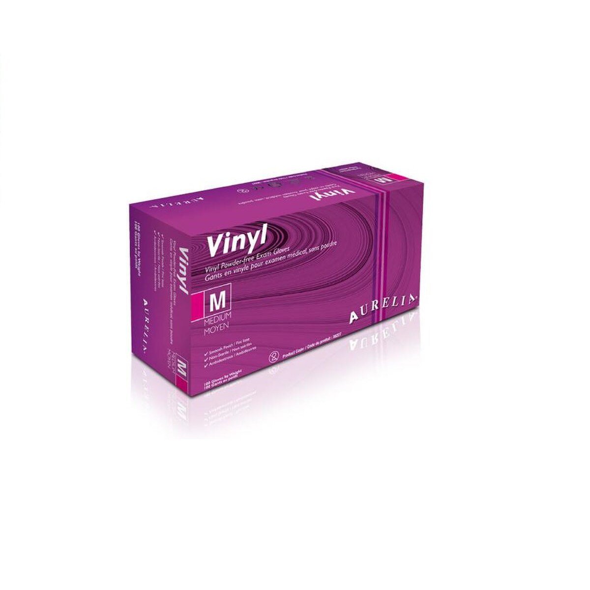 Aurelia: Vinyl Gloves Clear White 100/Box PF X-Small - 38225