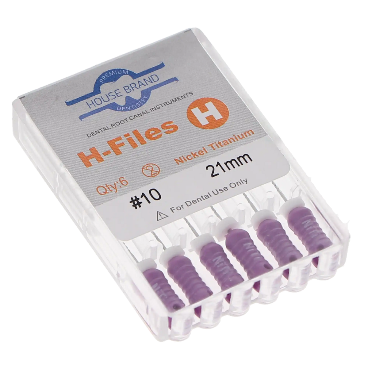 HSB NiTi Hedstrom File 21 mm ISO #10 Purple 6/Pk