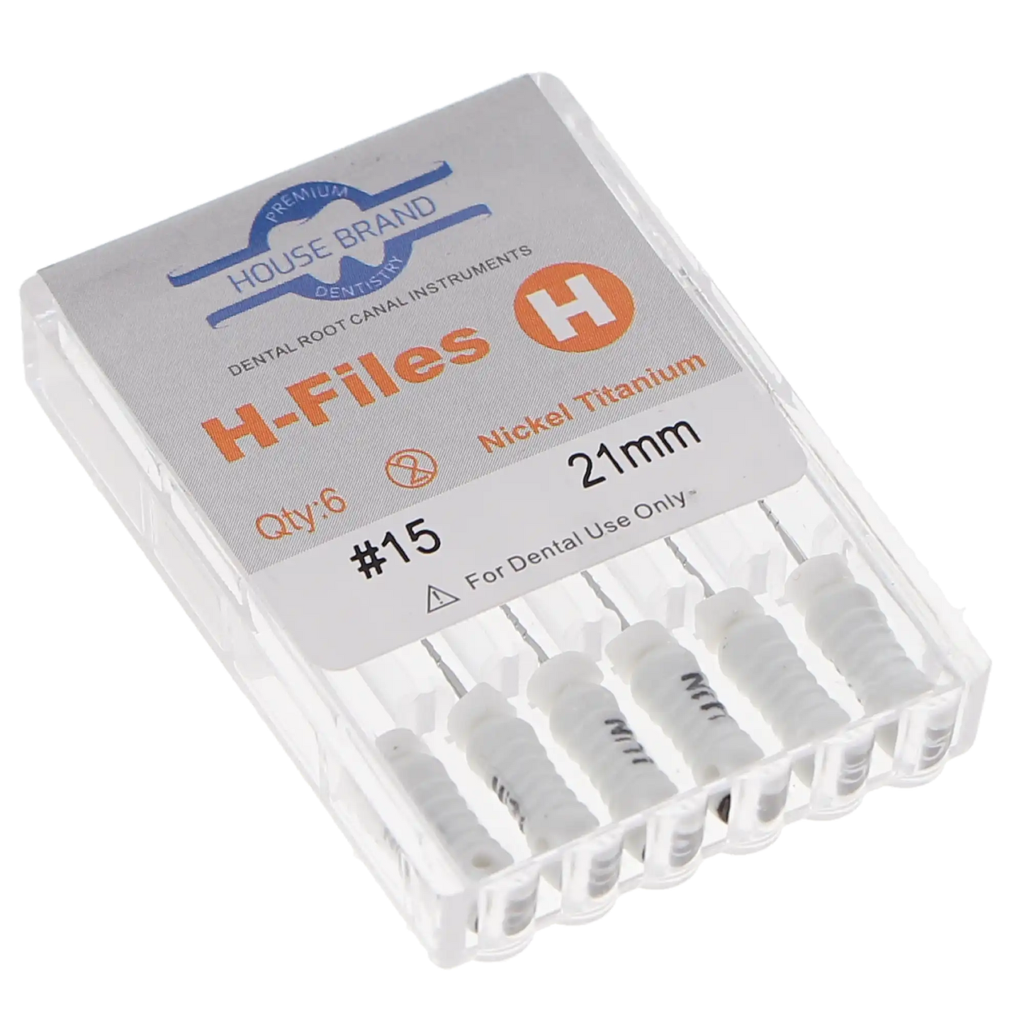 HSB NiTi Hedstrom File 21 mm ISO #15 White 6/Pk