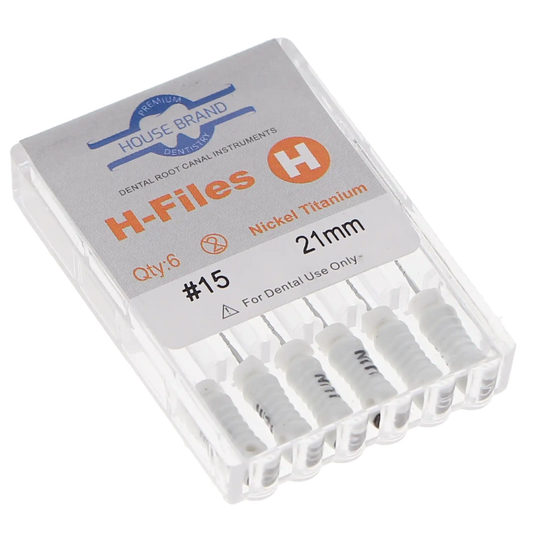 HSB NiTi Hedstrom File 21 mm ISO #15 White 6/Pk