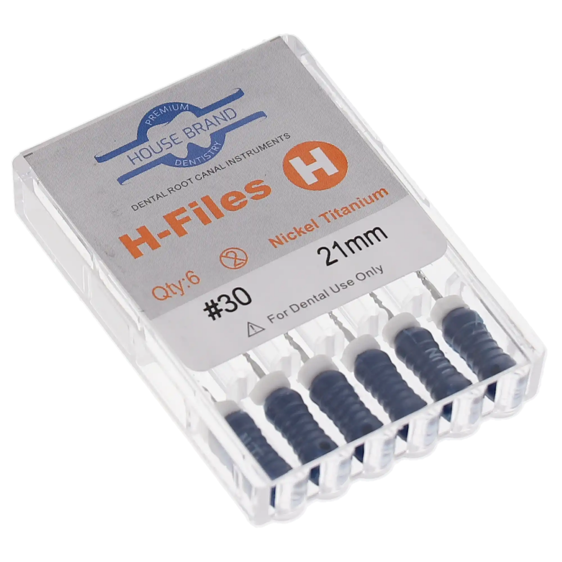 HSB NiTi Hedstrom File 21 mm ISO #30 Blue 6/Pk