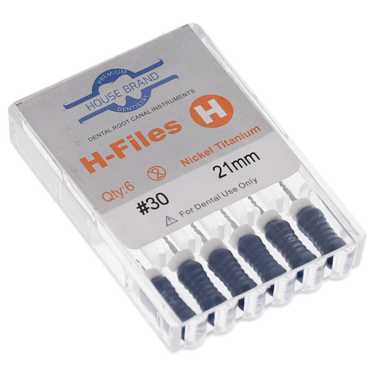 HSB NiTi Hedstrom File 21 mm ISO #30 Blue 6/Pk