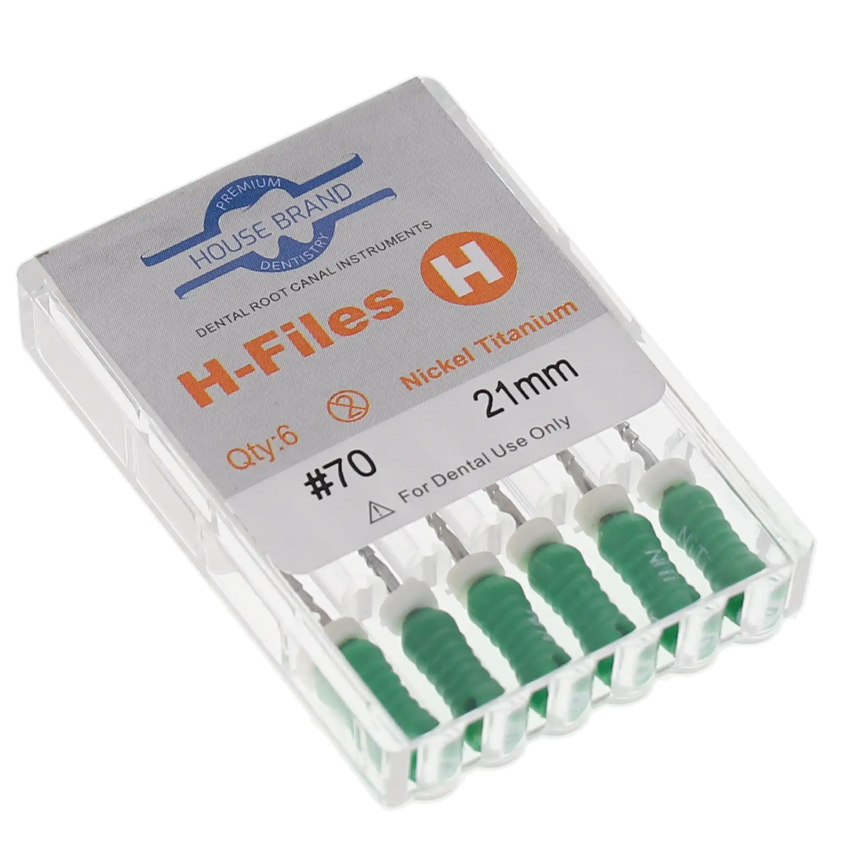 HSB NiTi Hedstrom File 21 mm ISO #70 Green 6/Pk