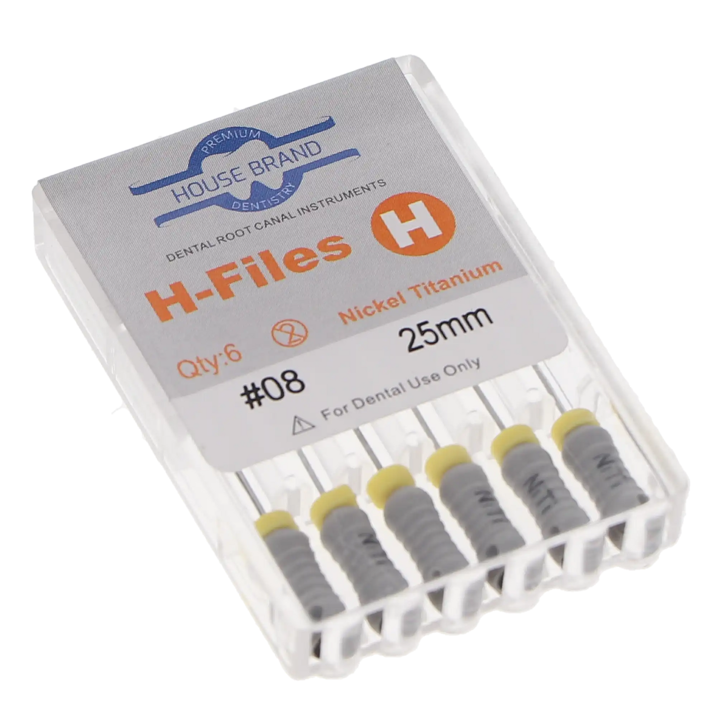 HSB NiTi Hedstrom File 25 mm ISO #08 Grey 6/Pk