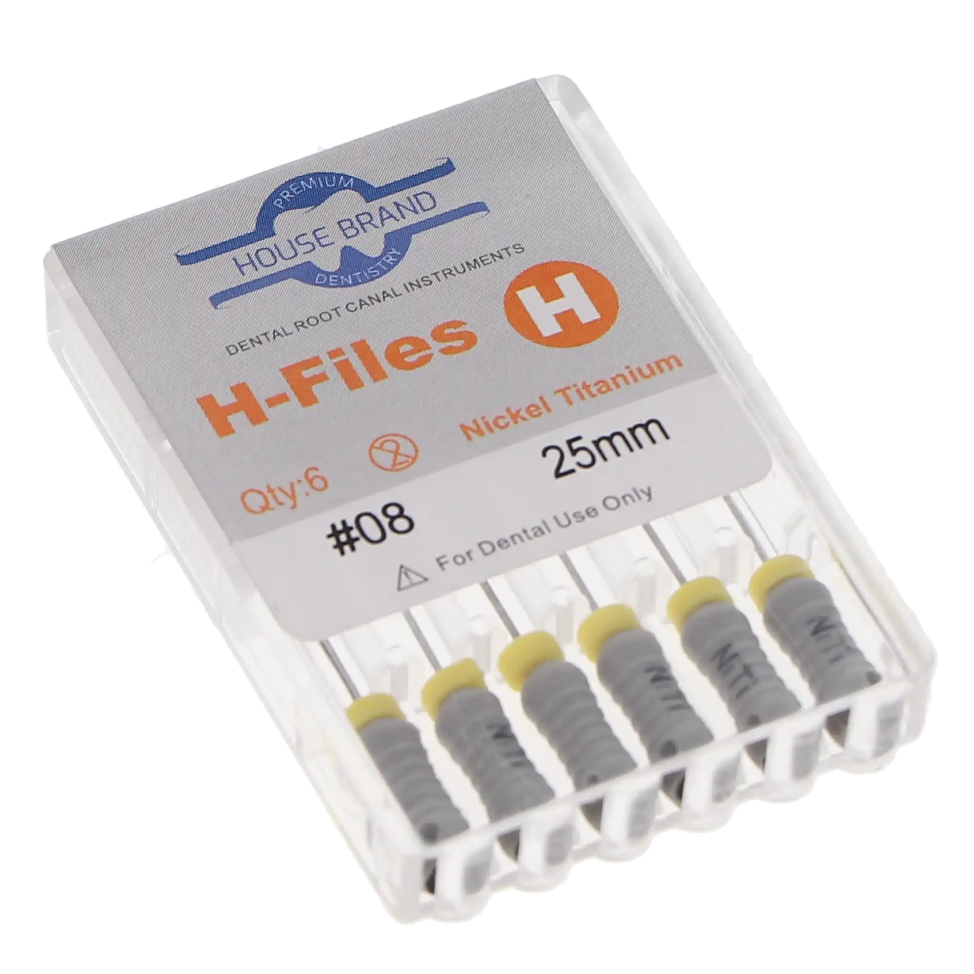 HSB NiTi Hedstrom File 25 mm ISO #08 Grey 6/Pk