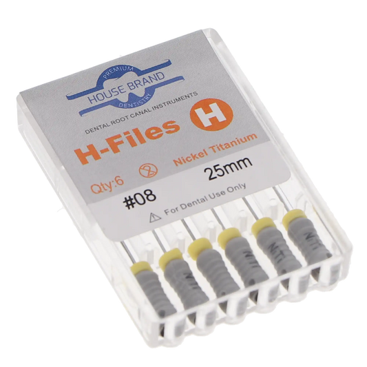 HSB NiTi Hedstrom File 25 mm ISO #08 Grey 6/Pk