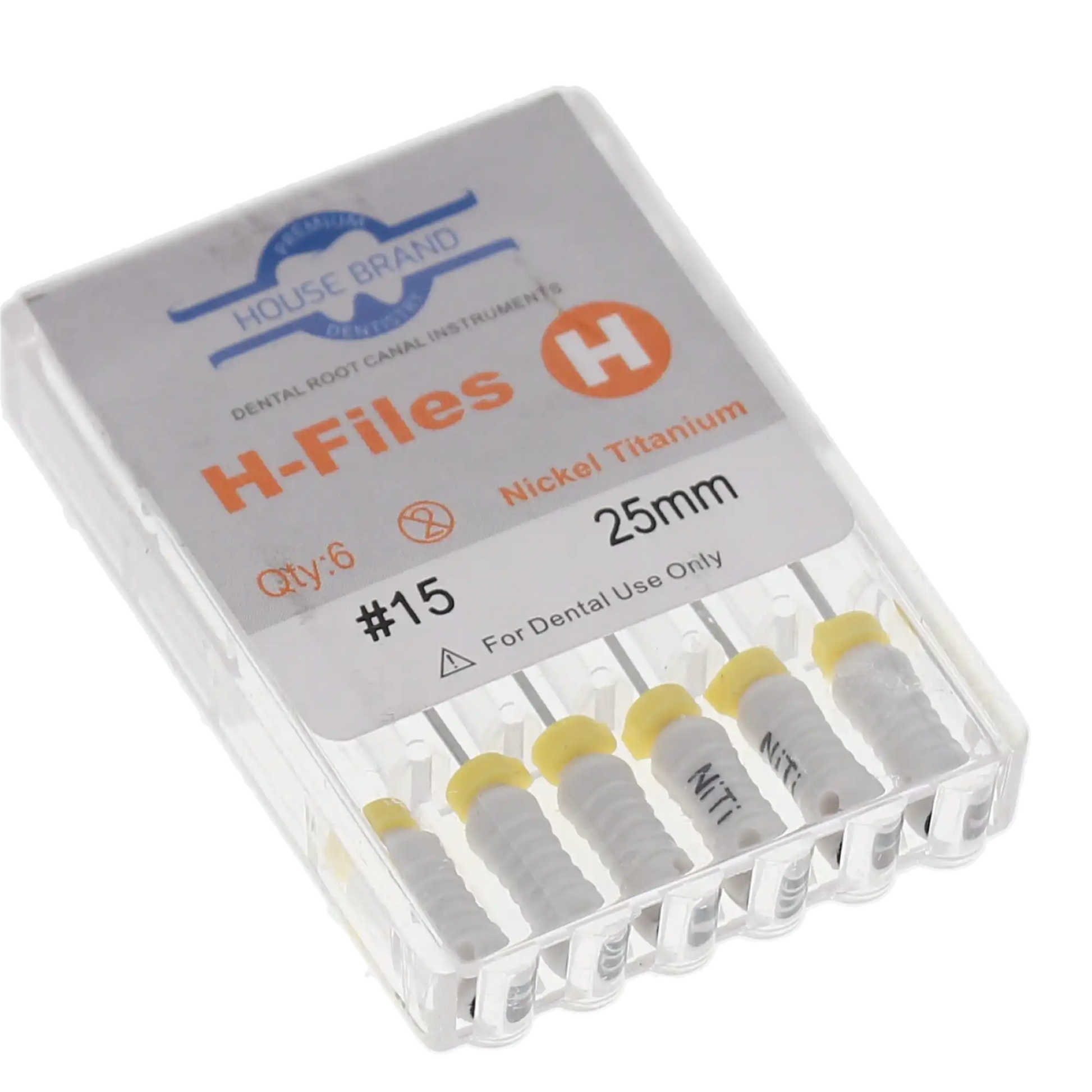HSB NiTi Hedstrom File 25 mm ISO #15 White 6/Pk