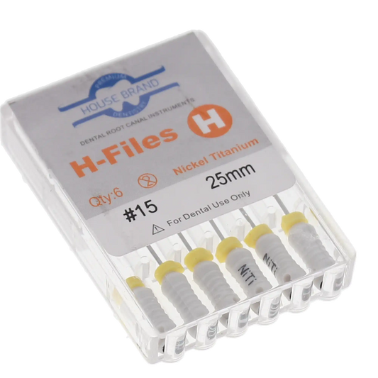 HSB NiTi Hedstrom File 25 mm ISO #15 White 6/Pk