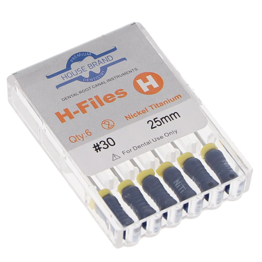 HSB NiTi Hedstrom File 25 mm ISO #30 Blue 6/Pk