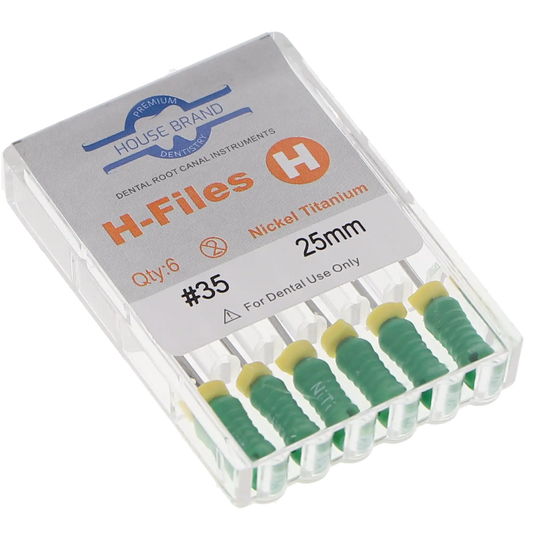 HSB NiTi Hedstrom File 25 mm ISO #35 Green 6/Pk