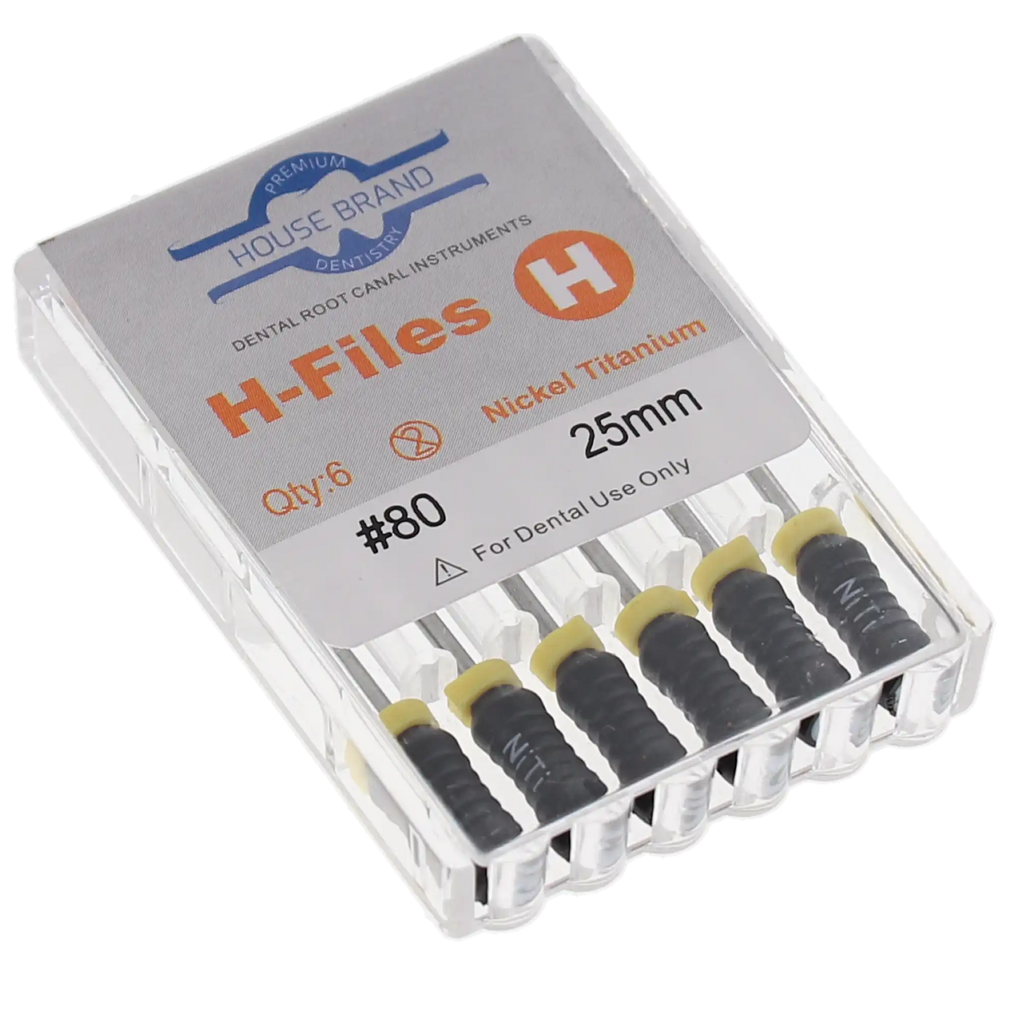 HSB NiTi Hedstrom File 25 mm ISO #80 Black 6/Pk