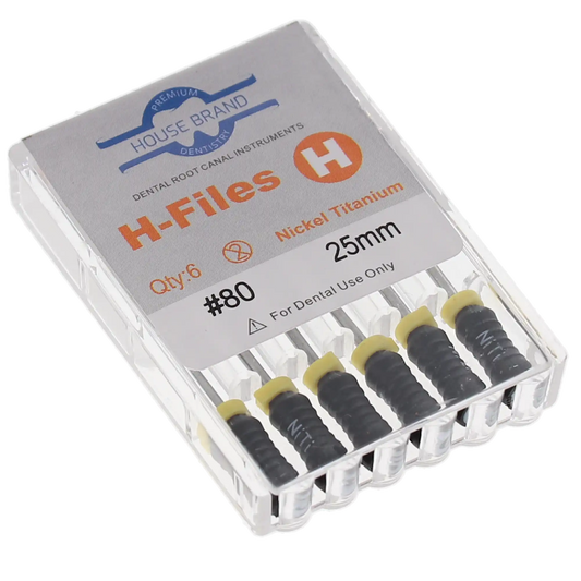 HSB NiTi Hedstrom File 25 mm ISO #80 Black 6/Pk