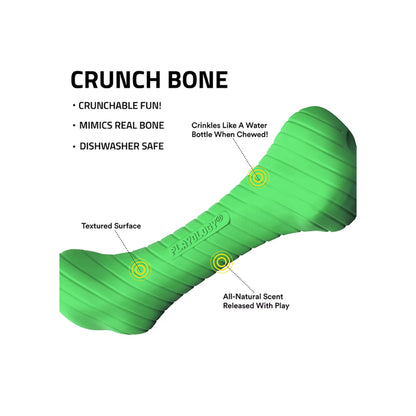 Playology Holiday Mom's Turkey Scented Crunch Bone Dog Toy, Jumbo (Item #5371993)