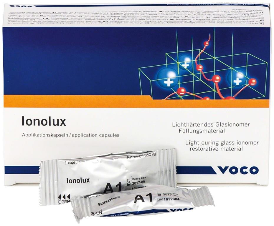 Voco Lonolux Glass Ionomer Restorative Material, LC, Application Capsule Refill, 0.17 ml, Universal Viscosity, A1, 20/Pk, 2117