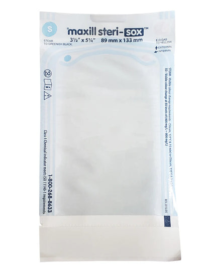 Maxill: Steri-Sox Self Sealing Sterilization Pouches  1.375" x 4.375" 200/bx - 60039