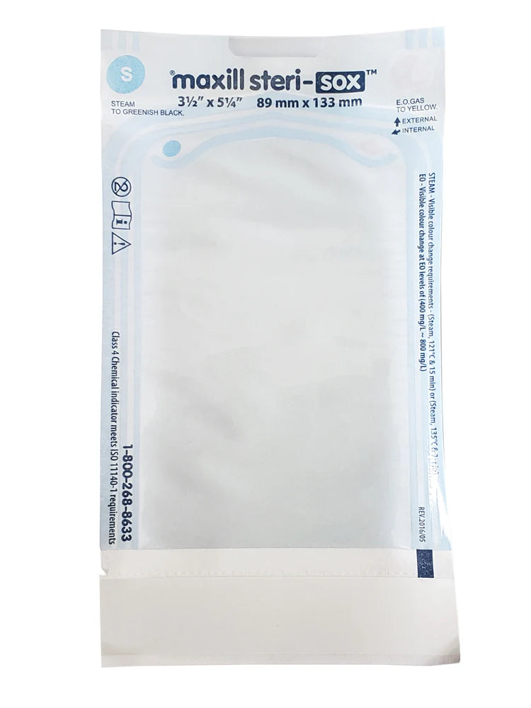 Maxill: Steri-Sox Self Sealing Sterilization Pouches 9.75" x 12.75" 200/bx - 60143