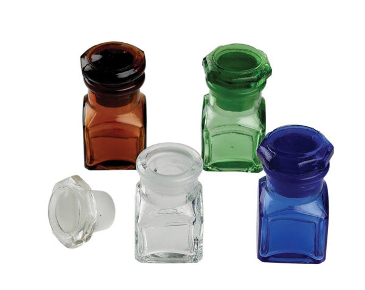 Glass Medicament Bottle Square, amber