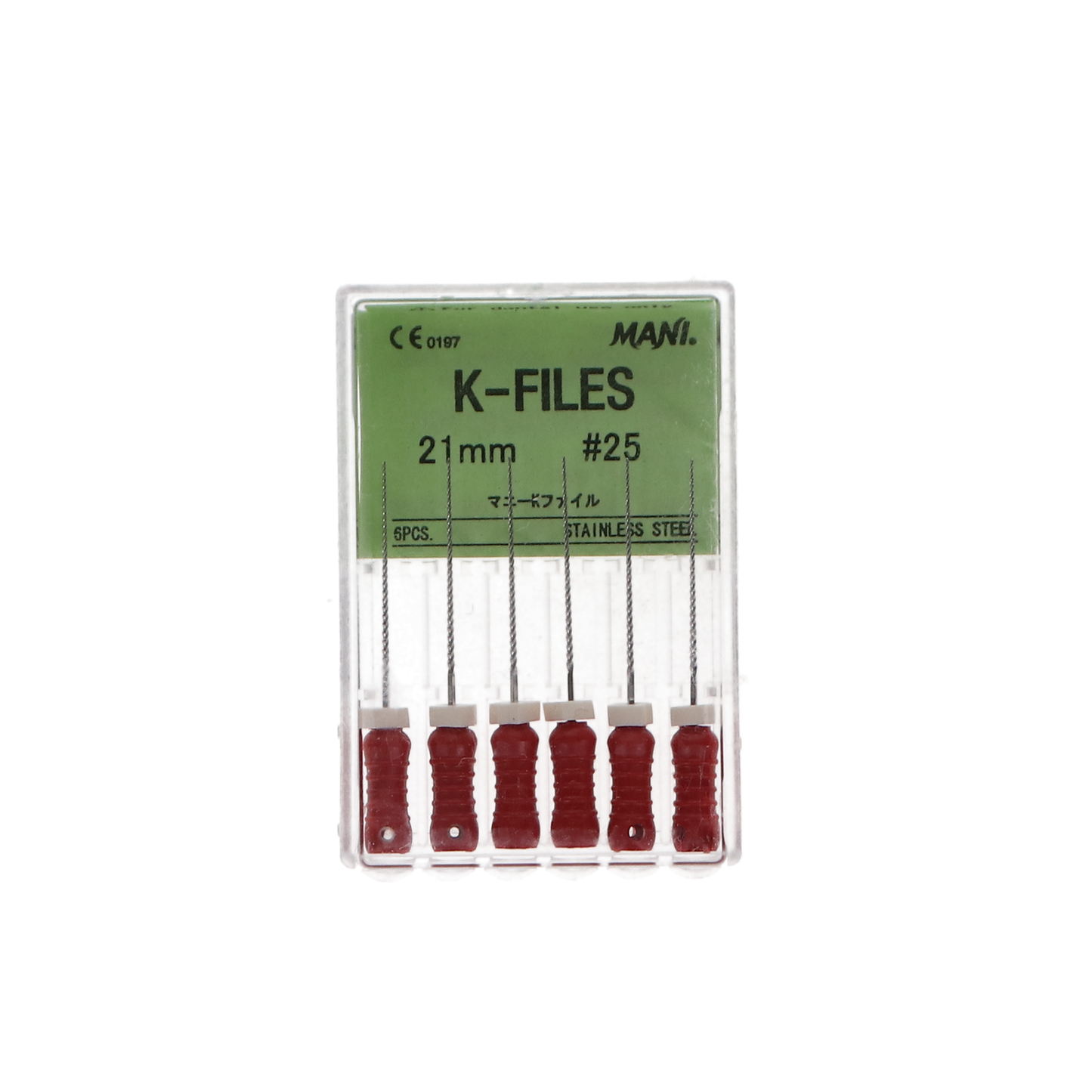 K-File, Stainless Steel, 21 mm, # 25, Red, 6/Pk, MK2125