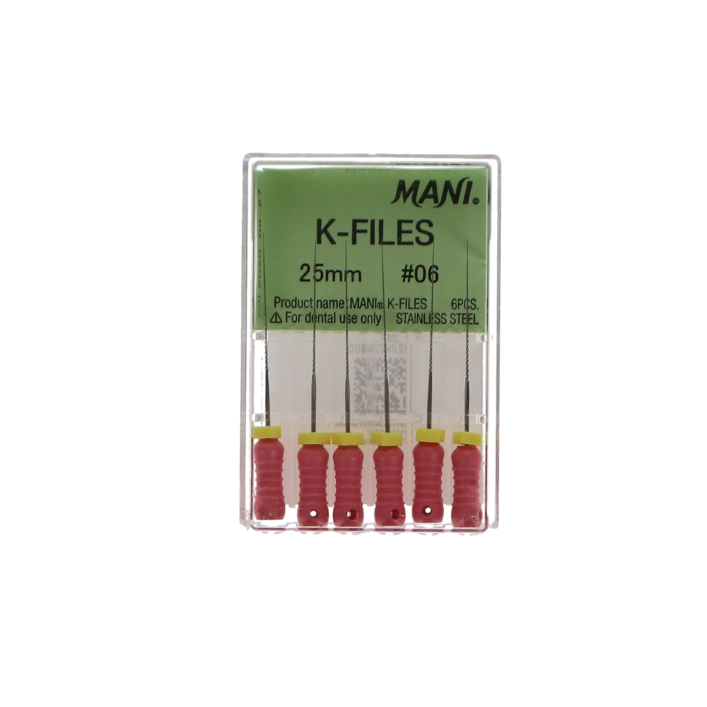 K-File, Stainless Steel, 25 mm, # 06, Pink, 6/Pk, MK2506