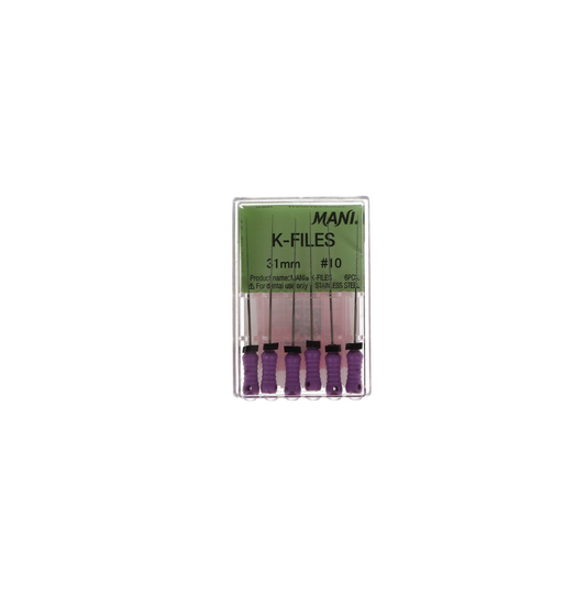 K-File, Stainless Steel, 31 mm, # 10, Purple, 6/Pk, MK3110