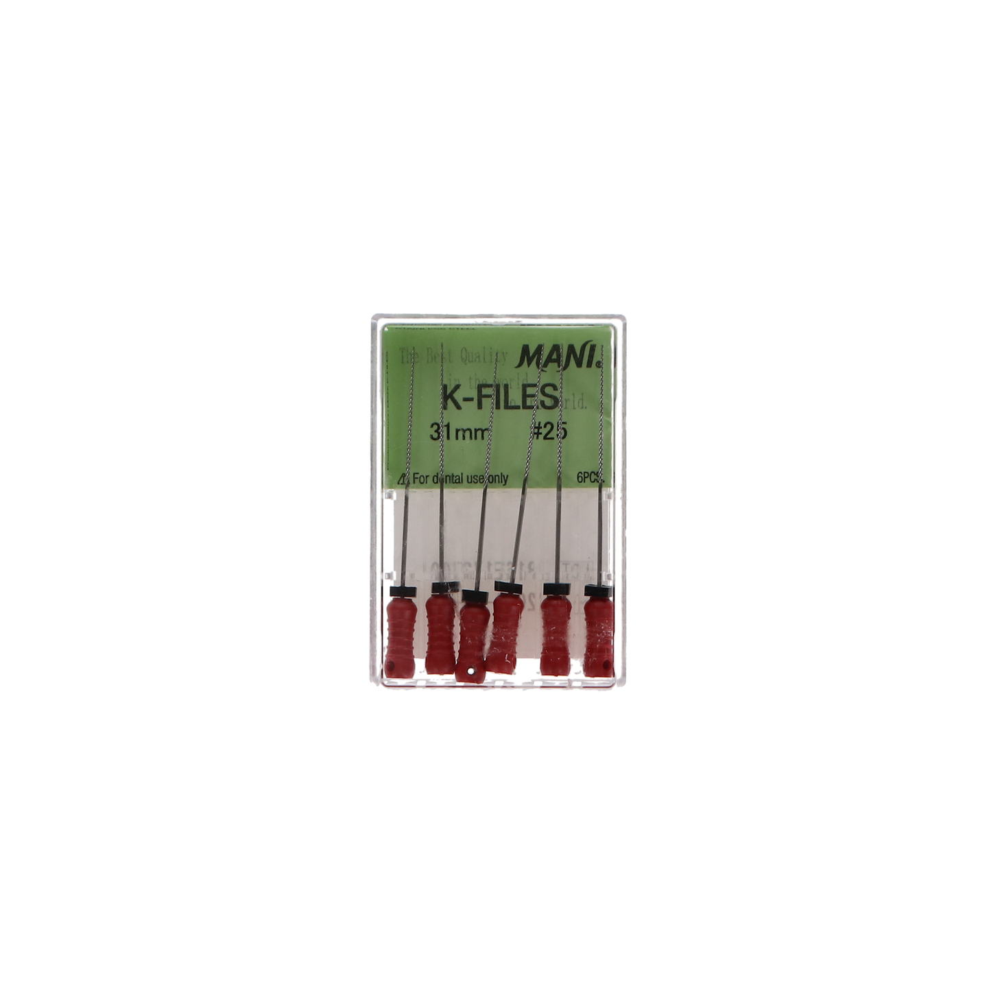 K-File, Stainless Steel, 31 mm, # 25, Red, 6/Pk, MK3125