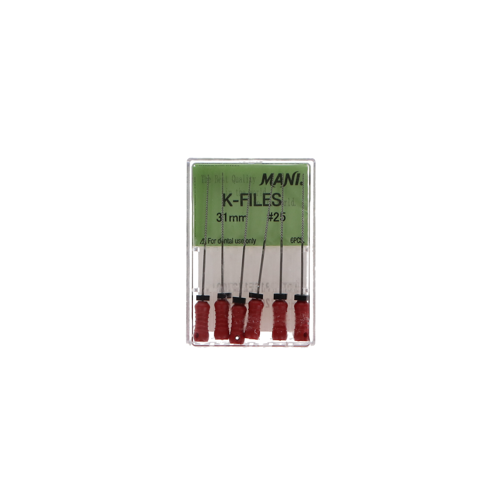 K-File, Stainless Steel, 31 mm, # 25, Red, 6/Pk, MK3125