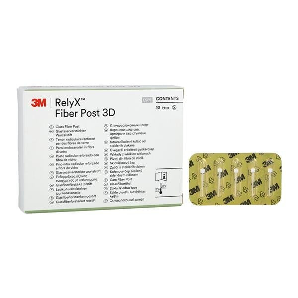 RelyX™ 3D Glass Fiber Post Refill, 10/Pkg,  Size #3 (Blue)