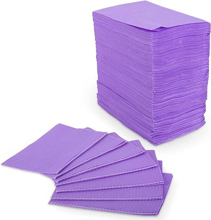 Disposable Dental Patient Bibs 500/Box 2/Ply Tissue+1 Ply Poly - Dusty Rose