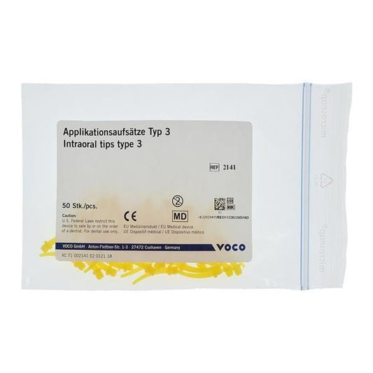 Voco Self-Cure Intraoral Mixing Tips – Type 3 || Refill || Yellow