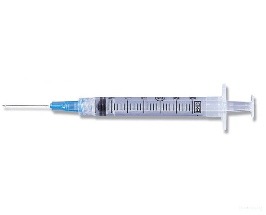 BD Luer Slip Tip Syringe with Detachable Needle - 25GA - 5/8" -100/Box