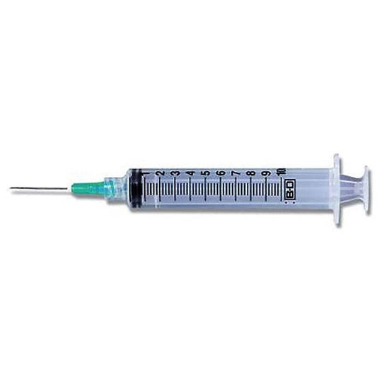 BD Luer-Lok Syringe with Detachable PrecisionGlide Needle 21G x 1-1/2" 10 mL (100 count)