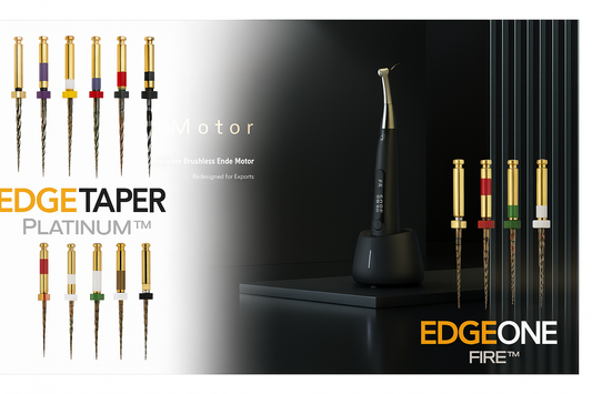 YOSHI AI Endo Motor with Built-In Apex Locator + 3 Packs EdgeOne Fire™ Files + 1 Pack EdgeTaper Platinum™ Files