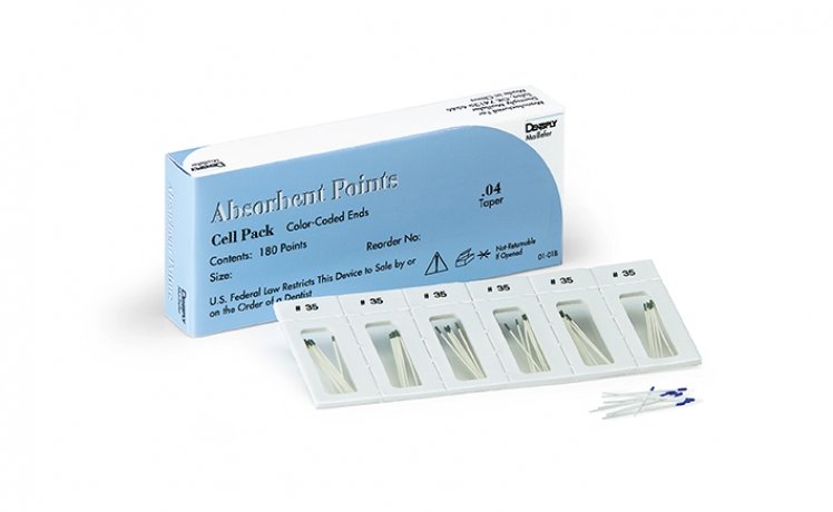 Absorbent Paper Points – Sterile, Cell Pack, 180/Box