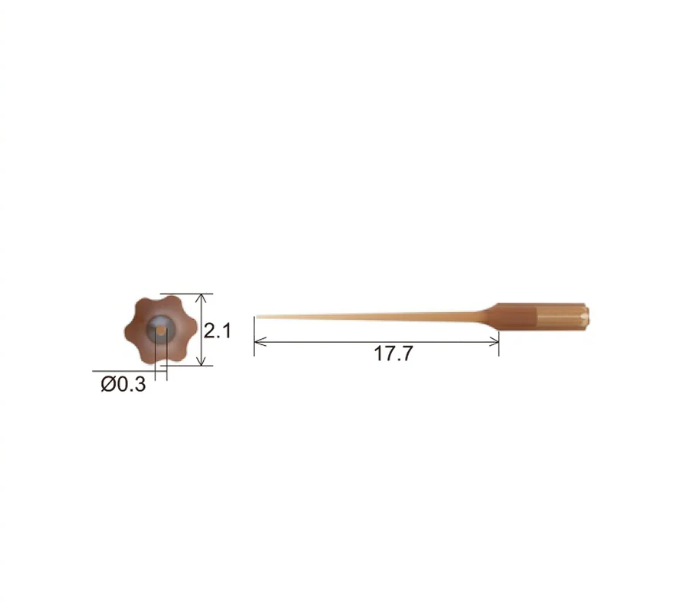 **Woodpecker Endo 3 E71 polymer irrigation tip dimensions**
