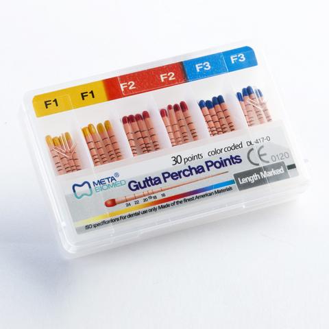 Gutta Percha Pro Taper F1-F2-F3 60/Pk-MetaBiomed - F1 - Meta Biomed