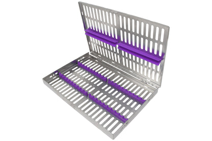 Sterilization Cassette for 20 Instruments - 260x180x22, W/O Lock, Non Detatchable - HiTeck Medical Instruments