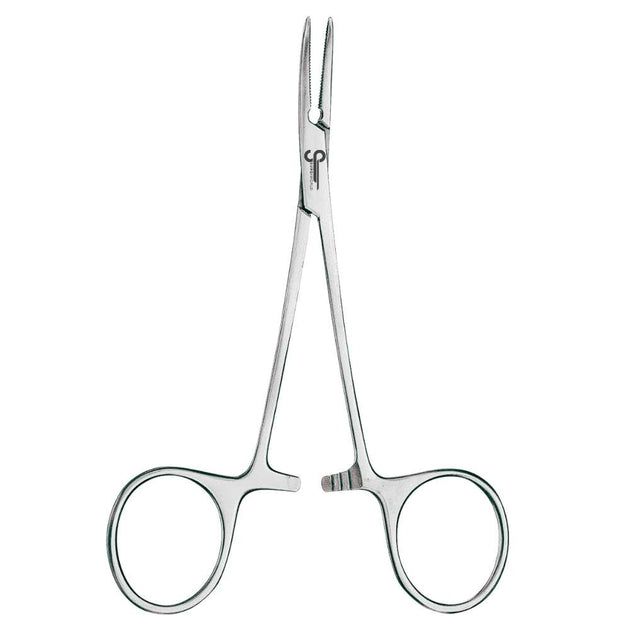 Mosquito Hemostat Curved 12cm, Fine-Tip Locking Forceps for Small Vessel Control - SurgiWorld HS113