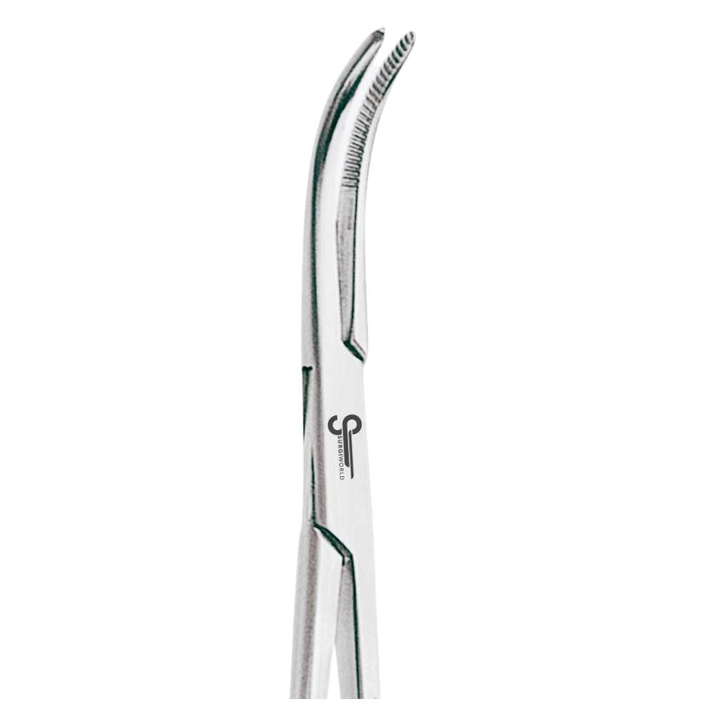 Adson Hemostat Curved 19cm, Long-Shank Fine-Tip Locking Forceps for Dental Surgery - SurgiWorld HS116, product photo 2